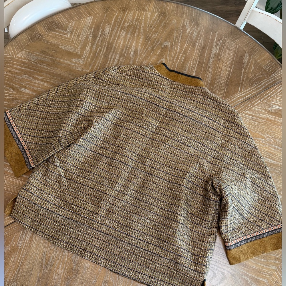Thanakit Thai Silk Jacket with colorful Geometric Patterns - Picture 8 of 11